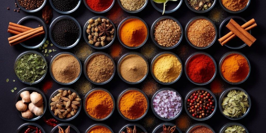 different types of spices
